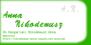 anna nikodemusz business card